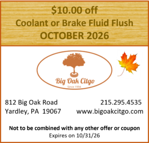 2026.10 – $10 off Coolant or Brake Fluid